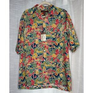NWT‎ Tori Richard Aulani Disney Resort Tropical Fish Shirt Marine Men's Medium